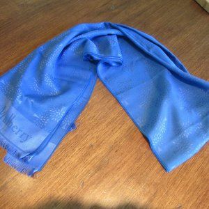 Mulberry Tree Silk & Cotton Scarf 70" x 18" Blue
